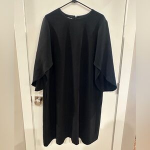 Lafayette 148 New York Black Long Sleeve Dress with pockets size XL